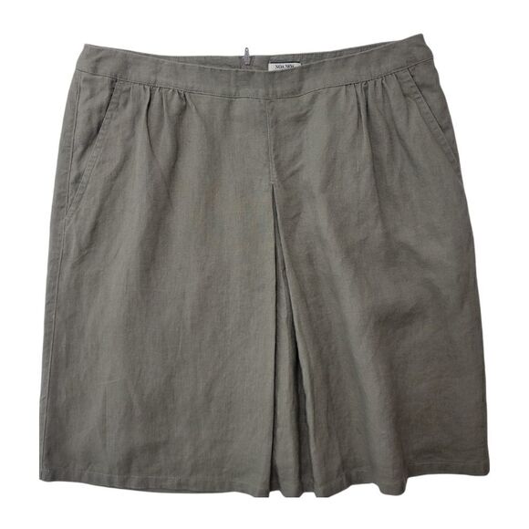 NoaāNoaā100%āLinenĀ KhakiāGreenāSkirt - Picture 1 of 10